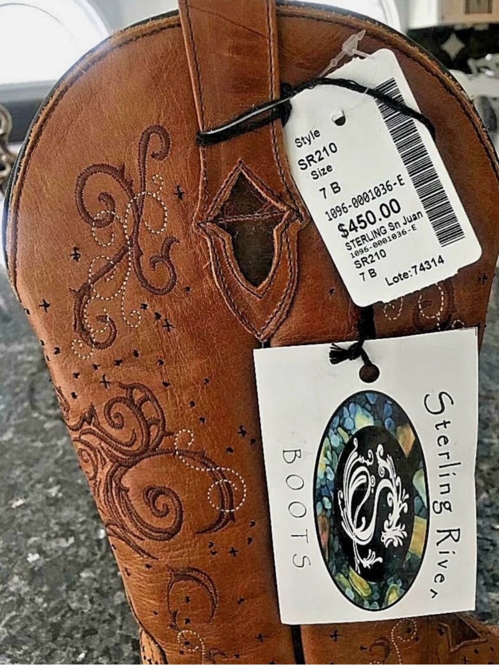 🤎Sterling River Brown Embroidered Leather Cowboy Boots🤎